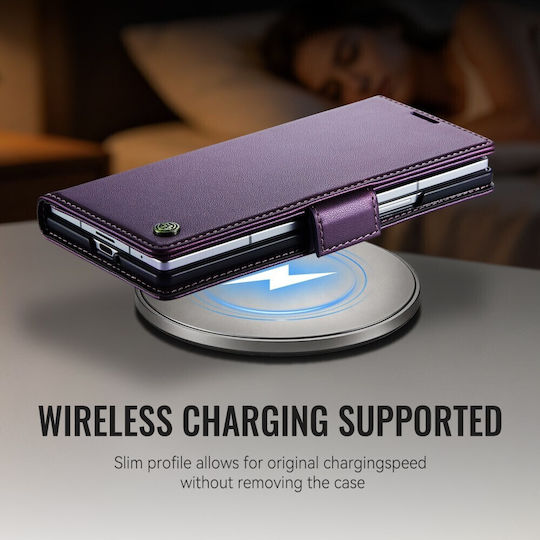 Caseme 023 Luminus Калъф Портмоне Лилав Samsung Galaxy Z Fold8 Ultra 5g