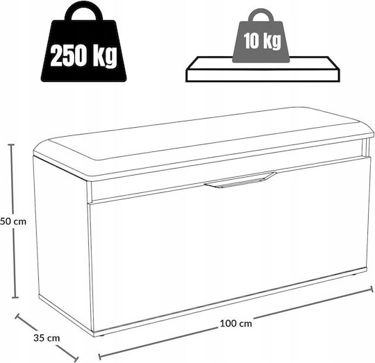 Ξύλινη Παπουτσοθήκη 100x35x50cm
