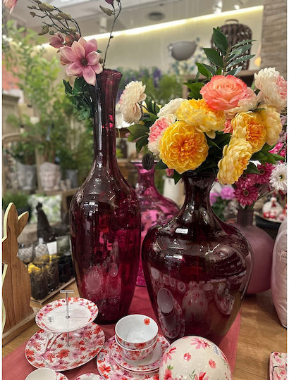 MSA Decorative Purple Glass Vase 40x40xH65cm