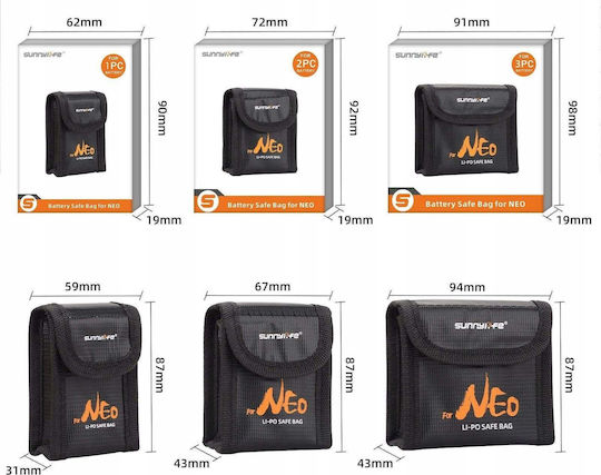 Sunnylife Battery Carrying Case Black for DJI Neo