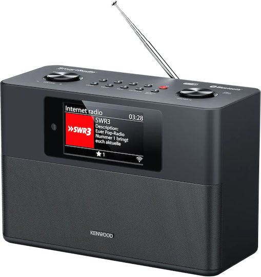 Kenwood 1379340 Tischplatte Radio DAB+ mit Bluetooth und USB Schwarz