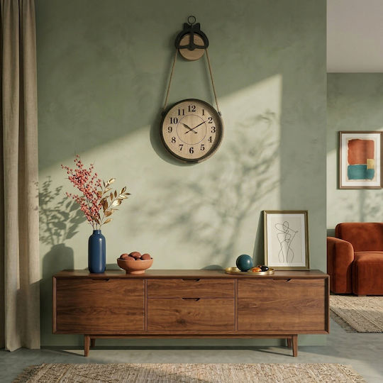 Edaxo Metallic Beige Wall Clock Ø27cm