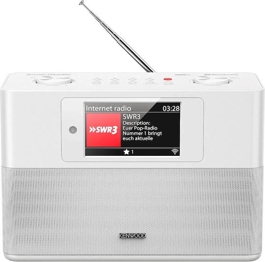 Kenwood 1379341 Retro Tischplatte Radio DAB+ mit Bluetooth und USB Weiß