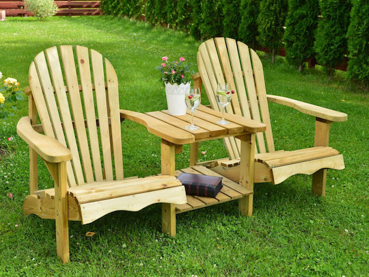 Scaun de exterior din lemn Natur Scaun de exterior din lemn Natur