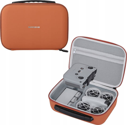 Sunnylife Controller Battery Carry Case Orange Fabric for DJI Neo 26.6x9.3x19.1cm