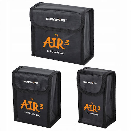 Sunnylife Калъф за Пренасяне на Батерия Черен за DJI Air 3 / Air 3S 13x6.5x10.5см