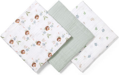 Sensillo Baby Muslin Swaddles 3 Pcs 70x70 Cm Double Sided Soft Mint Sensillo Baby Muslin Swaddles 3 Pcs 70x70 Cm Double Sided Soft Mint