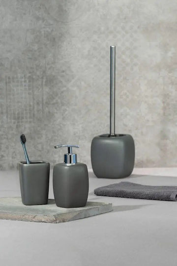 Wenko Ceramic Bathroom Toilet Brush Grey