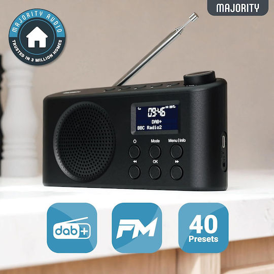 Majority Majority Tragbares Radio Wiederaufladbar DAB+ mit Bluetooth