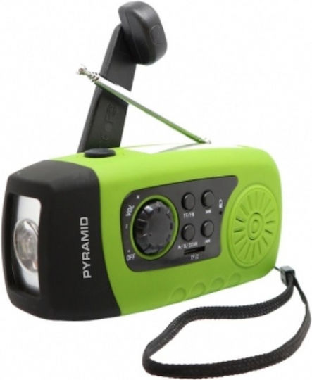 Pyramid International Radio de buzunar solar cu USB bej