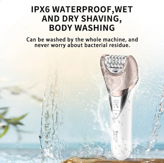 Kemei Km-7115 Epilator 6 In 1 Rechargeable Waterproof Ipx6