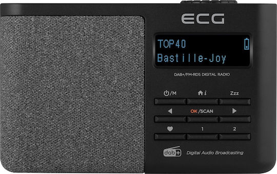 ECG Radio portabil reîncărcabil DAB+ cu Bluetooth și USB Negru