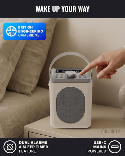 Majority Shelford Radio Portabil cu Baterie DAB+ cu Bluetooth