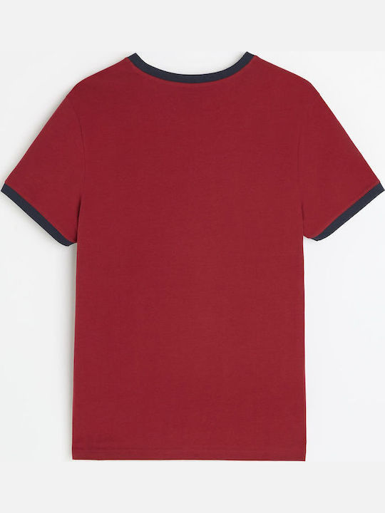 Logo T-Shirt Burgundisch