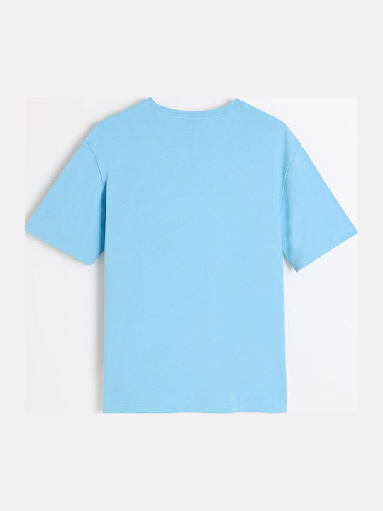 Interte Herrenblusen Kurzarm T-Shirts Blau
