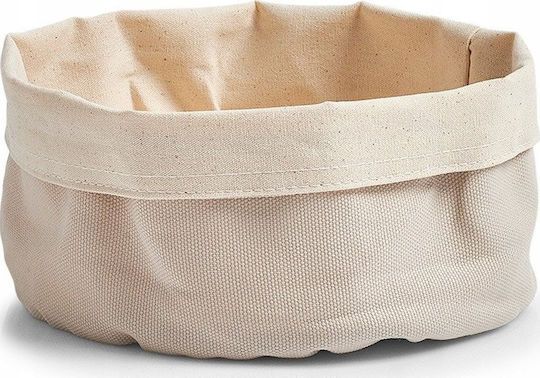 Zeller Stoff-Brotkorb Beiges 20x20x12cm