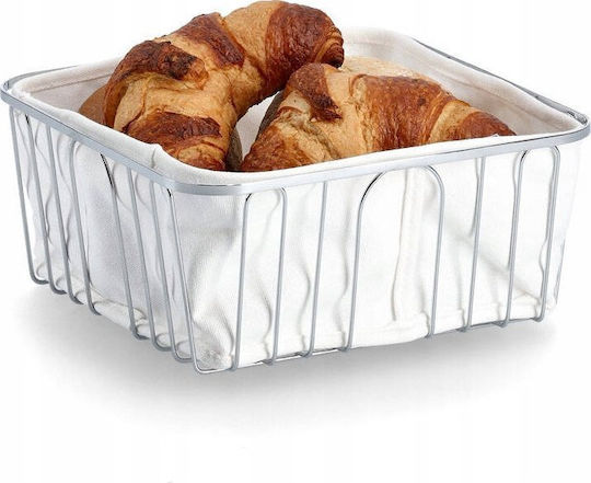 Zeller Stoff Brotkorb Beiges 28x28cm