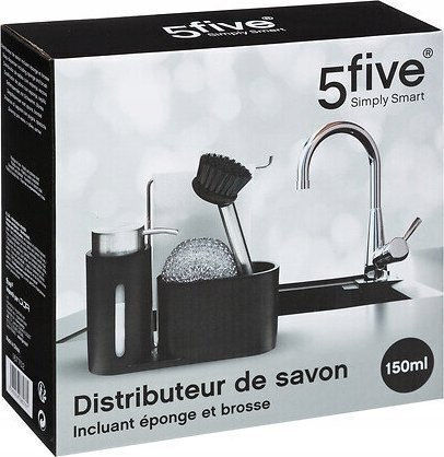 5Five Kitchen Dispenser Plastic Black