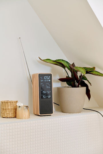 Thomson WS102TBK Kabellose Wetterstation Digital Tischplatte Schwarz