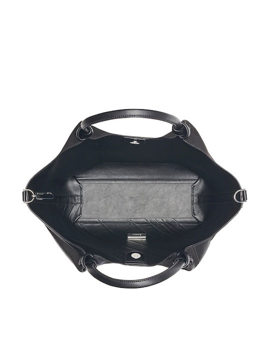 Paula Women's Tote Bag Suede Black / Silver