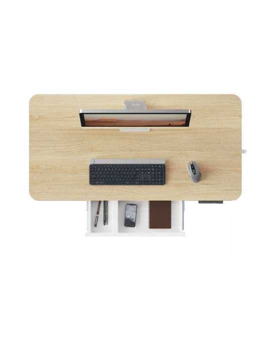 ErgoAction ErgoAction Rechteckige Bürotischoberfläche aus Metall Weiß 138x68cm 114571