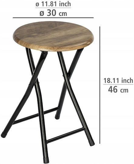 Klappbarer Hocker Für Das Wohnzimmer Mit Stauraum Metallisch Schwarz