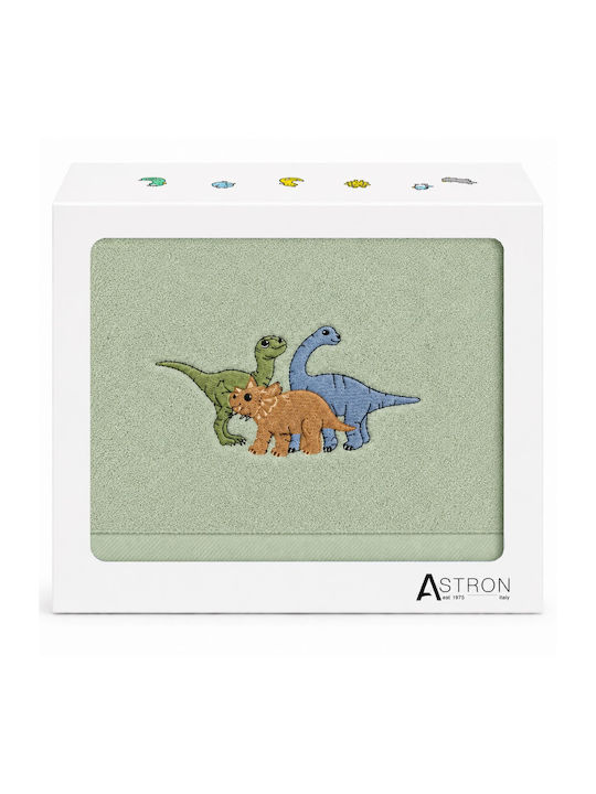 Astron Italy Set Of Baby Towels 2pcs Dinosaurs