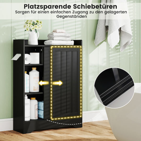 Costway Badezimmerschrank Schwarz