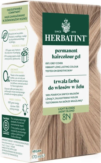 Herbatint Βαφή Μαλλιών 8n Light Blonde