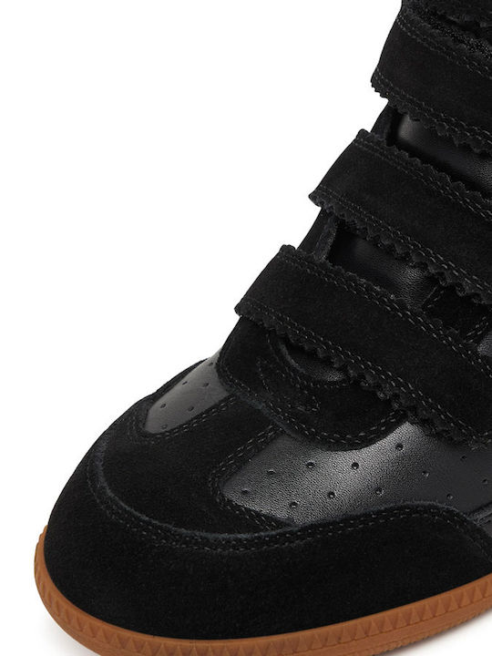 Stiefeletten Damen mit Plattform Schwarz