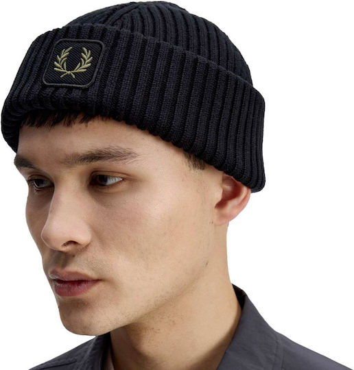 Beanie Ανδρικός Σκούφος Πλεκτός σε Μαύρο χρώμα