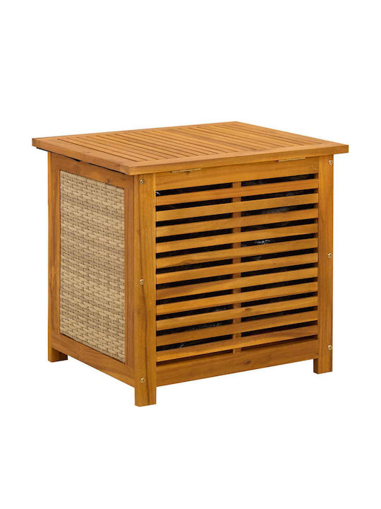 vidaXL Outdoor Storage Box Rattan 185lt Beige