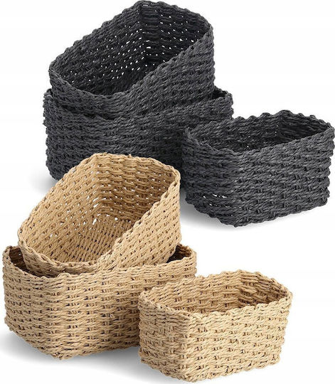 Zeller Black Storage Basket 3 Pieces