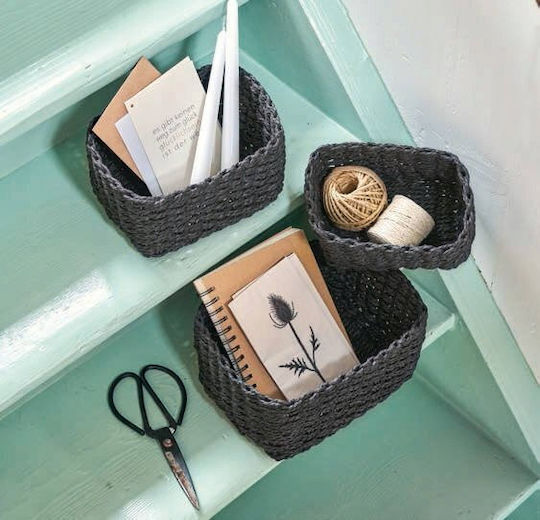 Zeller Black Storage Basket 3 Pieces