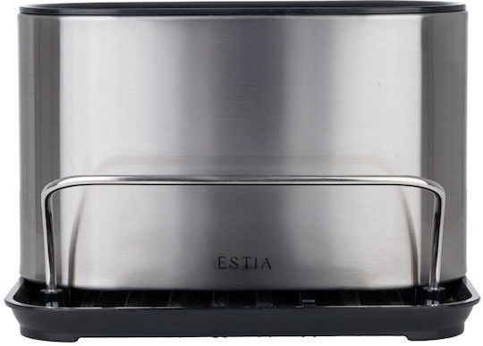 Estia Inoxa Θήκη Νεροχύτη από Ανοξείδωτο Ατσάλι Ασημί