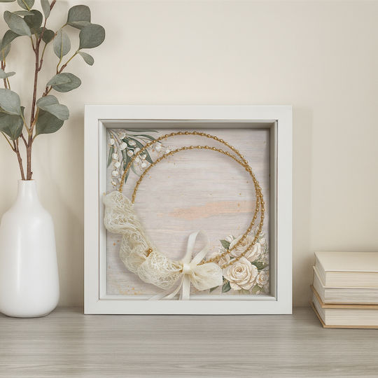 Tablo Hochzeitskronen-Hülle Wand Hölzernes Roselily Glas
