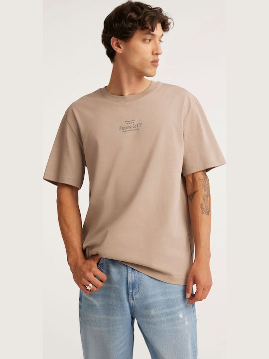 Amr Stager Tricou Cu Mânecă Scurtă Bej