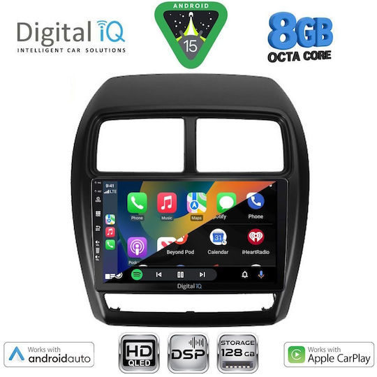 Digital IQ Sistem Audio Auto Pentru Mitsubishi Asx 2020-2023 Bluetooth USB Wi-Fi GPS Apple CarPlay Android Auto Cu Ecran Tactil 9"