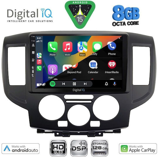 Digital IQ Автомобилна Аудио Система За Nissan NV200 2009-2020 (Bluetooth/USB/Wi-Fi/GPS/Apple CarPlay/Android Auto) С Touch Screen 9"