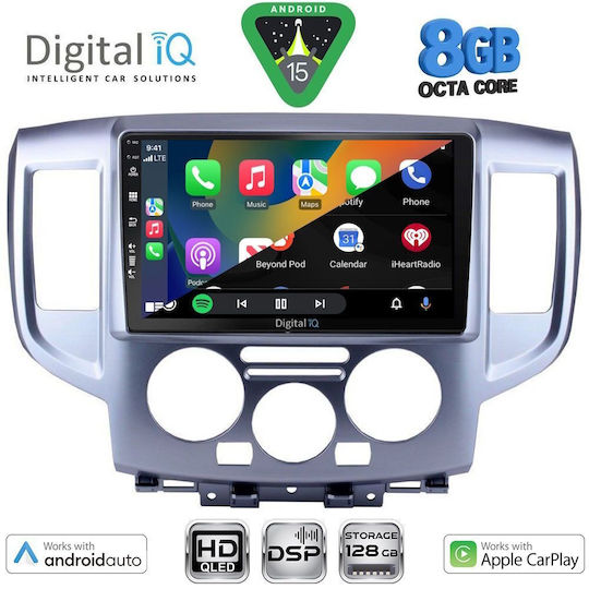 Digital IQ Автомобилна Аудио Система за Nissan NV200 2009-2020 (Bluetooth/USB/Вграден Wi-Fi/GPS/Apple CarPlay/Android Auto) с Touch Screen 9"