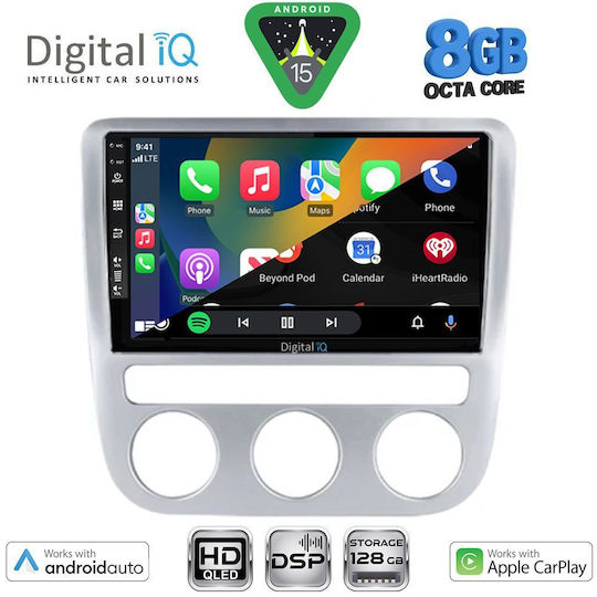 Digital IQ Автомобилна Аудио Система за Volkswagen Eos / Scirocco с Clima (Bluetooth/USB/Вграден Wi-Fi/GPS/Apple CarPlay/Android Auto) с Touch Screen 9"