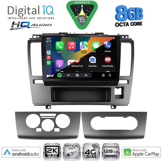 Digital IQ Автомобилна Аудио Система за Nissan Tiida 2004-2013 (Bluetooth/USB/Вграден Wi-Fi/GPS/Apple CarPlay/Android Auto) с Touch Screen 9"
