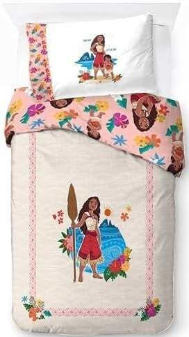 Disney Disney Set Cearceaf de Pilote pentru Copii de Un Singur Pat cu Față de Pernă din Bumbac Moana 135x200cm