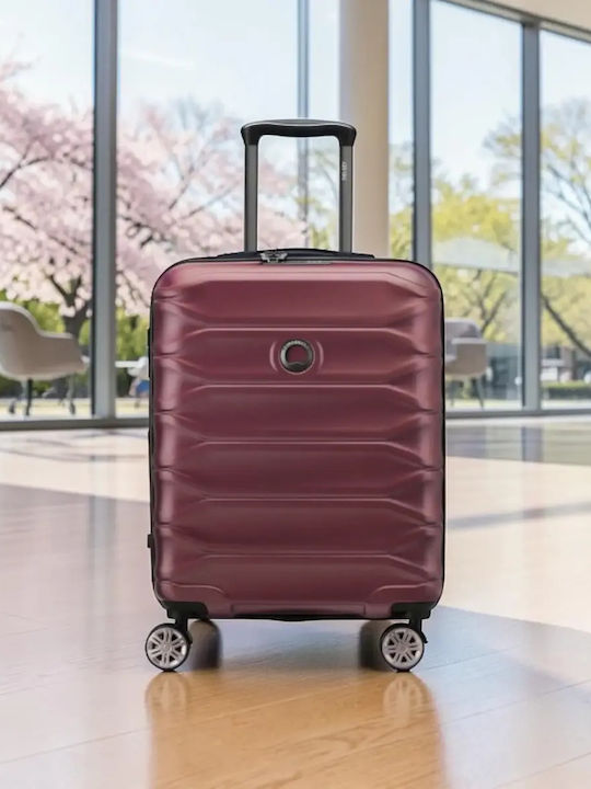 Delsey Meteor Suitcases Hard Burgundy Set 3pcs