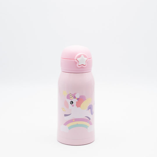 Sidirela Sidirela Kinderlebensmittelbehälter Abendessen-Set Einhörner Edelstahl Rosa Thermisch 0.5 Liter