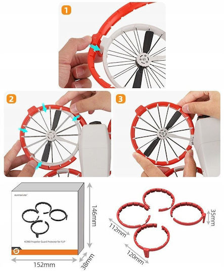 Sunnylife DJI Flip Drone Propeller Guard Grey Fp-kc960-gy