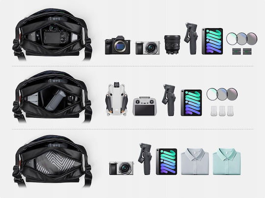K&F Concept Τσάντα Χιαστή Φωτογραφικής Μηχανής Μαύρη