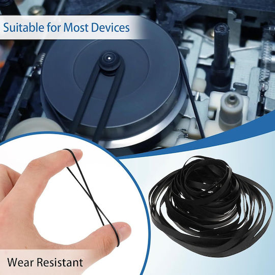 Set 150 Square Rubber Belts Qfwdfctrenz Cassette Player Sizes 40-135 Mm Widths 1-3 Mm Replacement Transmission Belts