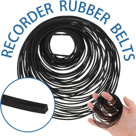 Set 150 Square Rubber Belts Qfwdfctrenz Cassette Player Sizes 40-135 Mm Widths 1-3 Mm Replacement Transmission Belts