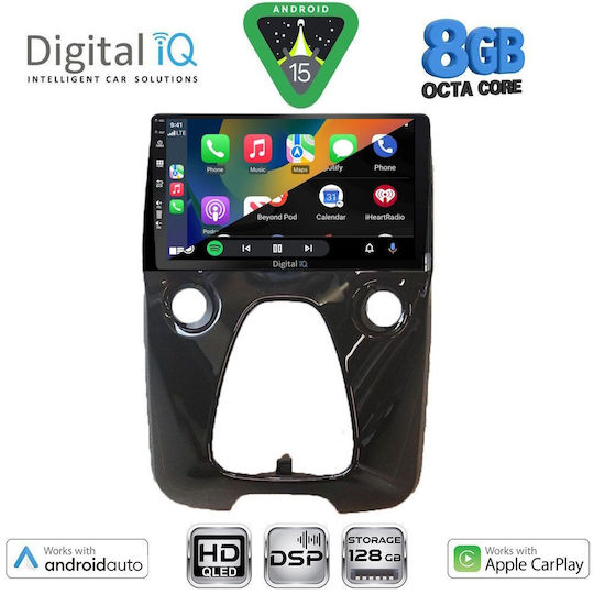 Digital IQ Автомобилна Аудио Система за Toyota Aygo 2014-2022 с A/C (Bluetooth/USB/Вграден Wi-Fi/GPS/Apple CarPlay/Android Auto) с Touch Screen 10"